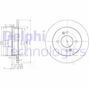 BG3981C Тормозной диск DELPHI     