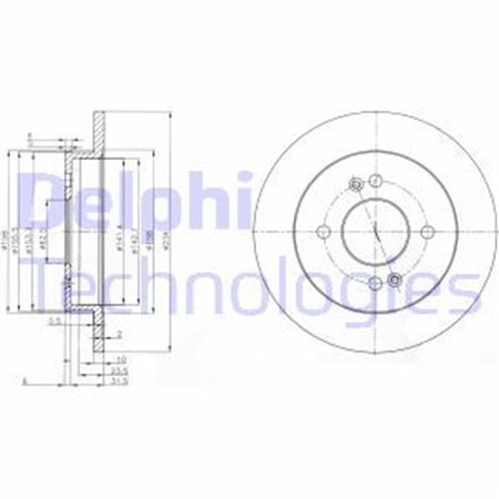 BG3981C Brake Disc DELPHI