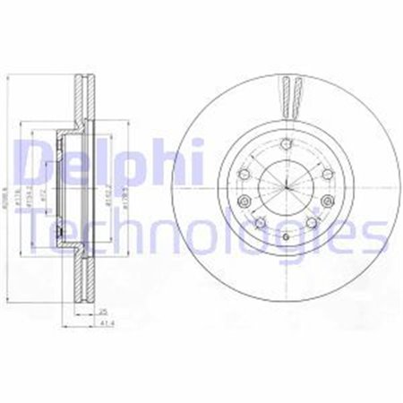 BG4255C Brake Disc DELPHI