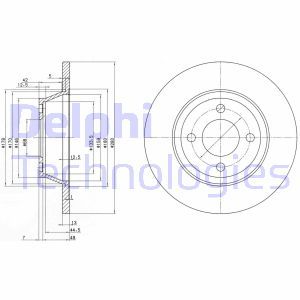 BG2783  Brake disc DELPHI 