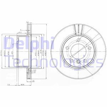 BG3899C Brake Disc DELPHI