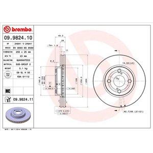 09.9824.11 Jarrulevy BREMBO - Top1autovaruosad