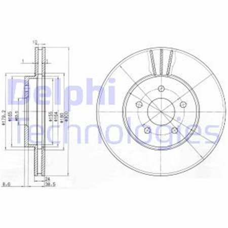 BG3537C Тормозной диск DELPHI