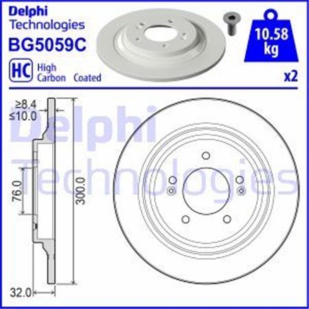 BG5059C Bromsskiva DELPHI