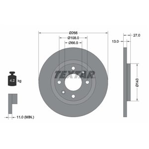 92089103  Brake disc TEXTAR 