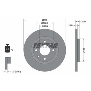 92089103 Тормозной диск TEXTAR - Top1autovaruosad