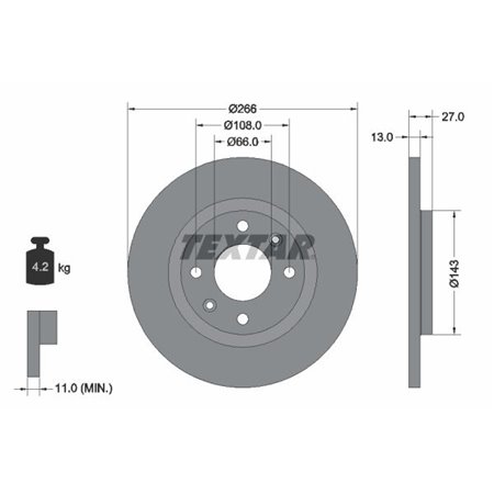 92089103 Brake Disc TEXTAR