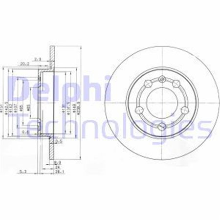 BG3738 Тормозной диск DELPHI