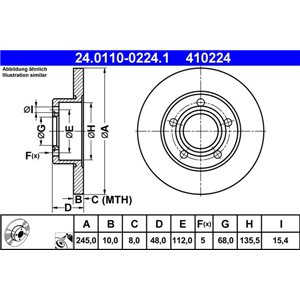 24.0110-0224.1 Тормозной диск ATE - Top1autovaruosad