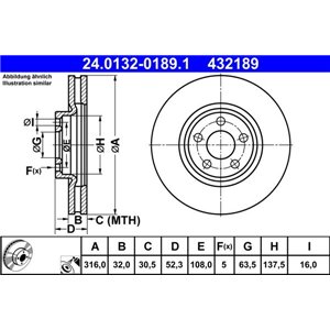 24.0132-0189.1 Тормозной диск ATE - Top1autovaruosad