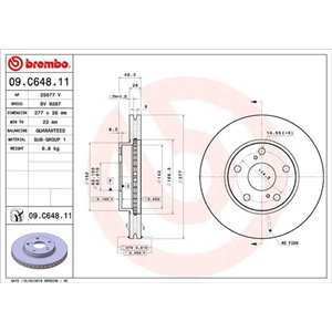 09.C648.11 Тормозной диск BREMBO - Top1autovaruosad