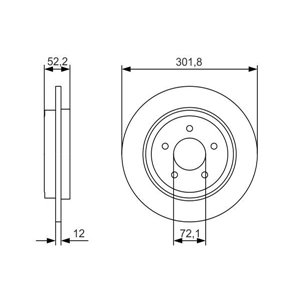 0 986 479 A53  Brake disc BOSCH 