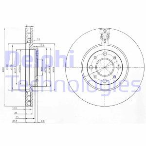 BG3699 Тормозной диск DELPHI - Top1autovaruosad