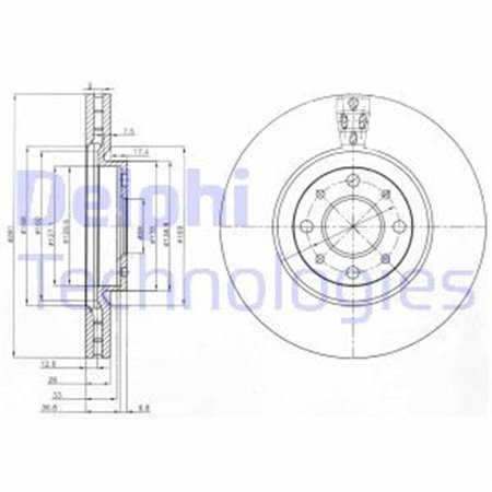 BG3699 Тормозной диск DELPHI