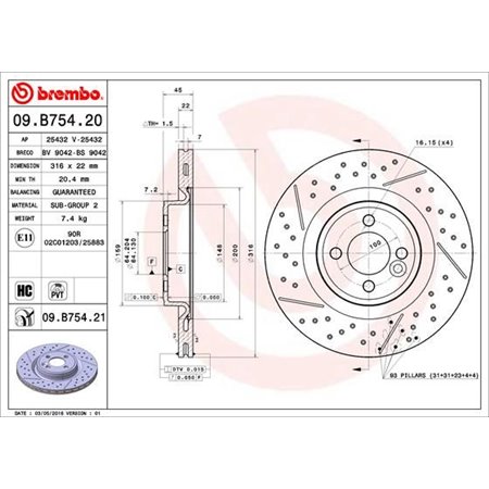 09.B754.21 Piduriketas BREMBO