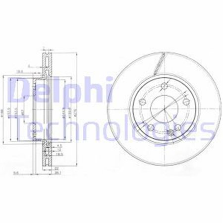 BG3845C Brake Disc DELPHI