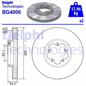 BG4006  Brake disc DELPHI 