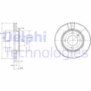 BG2109 Тормозной диск DELPHI     