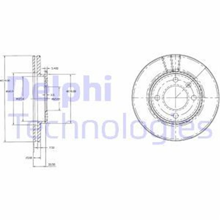 BG2109 Тормозной диск DELPHI