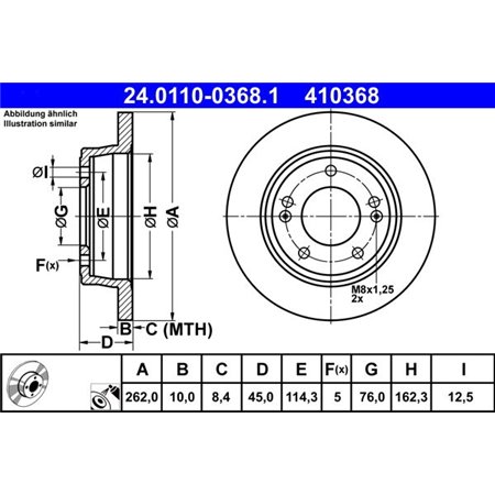 24.0110-0368.1 Brake Disc ATE