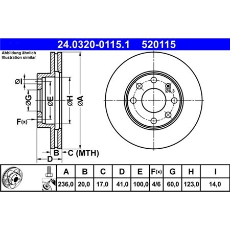 24.0320-0115.1 Bromsskiva ATE