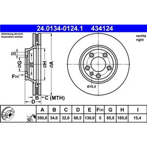 24.0134-0124.1  Brake disc ATE 