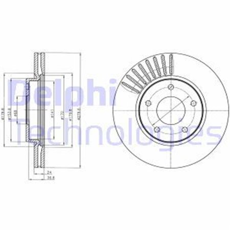 BG4282C Тормозной диск DELPHI