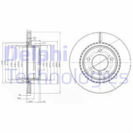 BG3901C Тормозной диск DELPHI