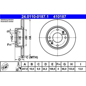 24.0110-0187.1 Тормозной диск ATE - Top1autovaruosad