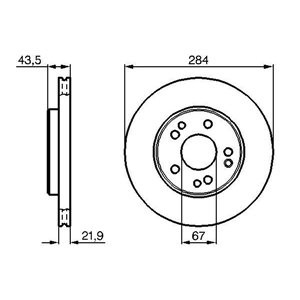 0 986 478 186  Brake disc BOSCH 