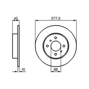 0 986 479 105 Тормозной диск BOSCH     