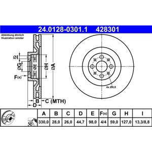 24.0128-0301.1 Тормозной диск ATE - Top1autovaruosad