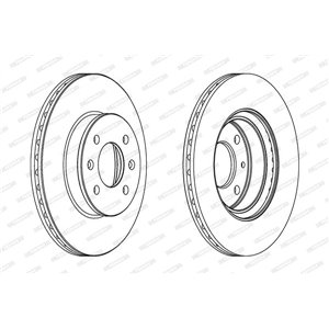 DDF1636C  Brake disc FERODO 