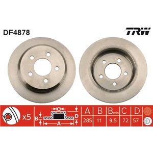 DF4878  Brake disc TRW 