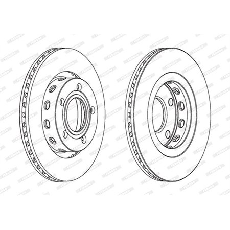 DDF1896C Brake Disc FERODO