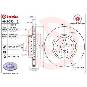 09.D096.13 Тормозной диск BREMBO     