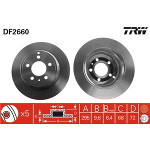 DF2660 Brake Disc TRW - Top1autovaruosad