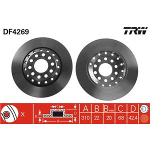 DF4269 Brake Disc TRW - Top1autovaruosad