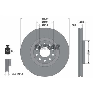 92106703 Тормозной диск TEXTAR - Top1autovaruosad
