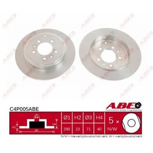 C4P005ABE Тормозной диск ABE      - Top1autovaruosad