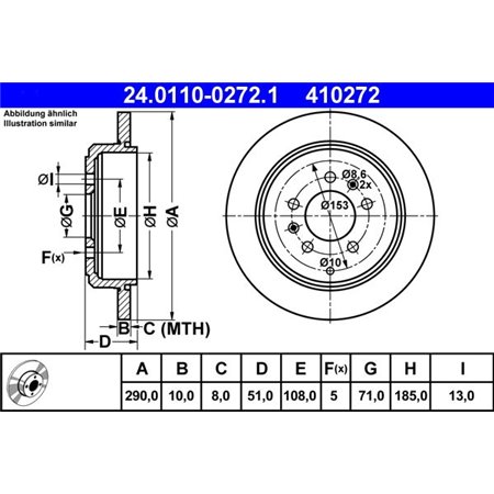 24.0110-0272.1 Bromsskiva ATE