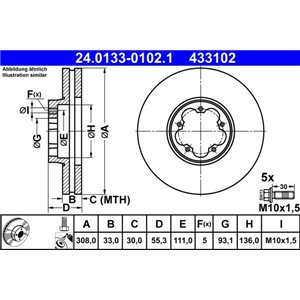 24.0133-0102.1 Bromsskiva ATE - Top1autovaruosad