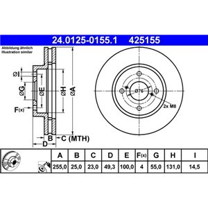 24.0125-0155.1 Bromsskiva ATE - Top1autovaruosad