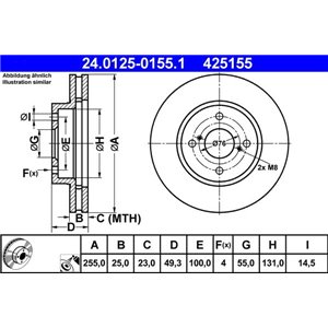 24.0125-0155.1 Тормозной диск ATE - Top1autovaruosad