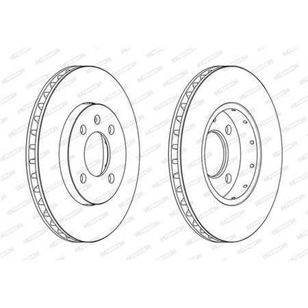 DDF2184C  Brake disc FERODO 