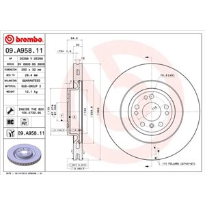 09.A958.11 Тормозной диск BREMBO     