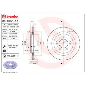 08.C250.11  Piduriketas BREMBO 