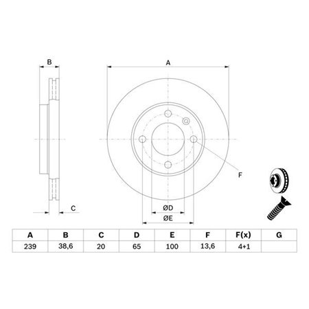 0 986 478 017 Brake Disc BOSCH