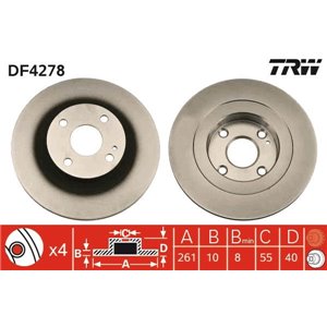 DF4278 Jarrulevy TRW - Top1autovaruosad