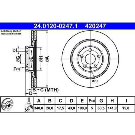 24.0120-0247.1 Brake Disc ATE